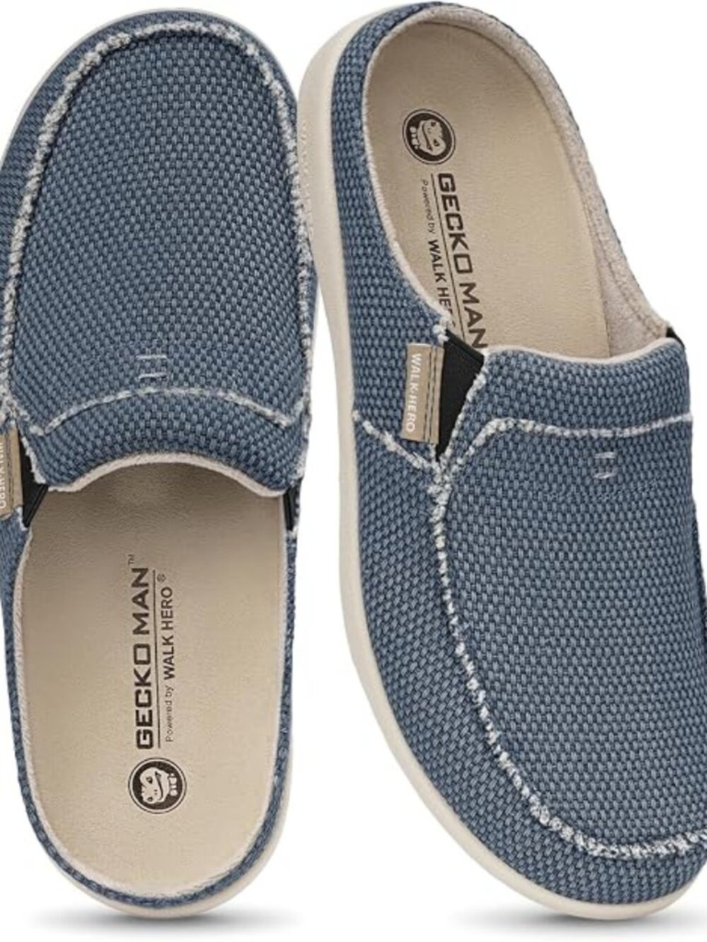 Walk-Hero Mens Slippers with Arch Support, Anti-Slip Sole Navy 11